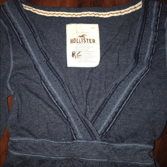 * SOLD * 💙HOLLISTER Y2K VINTAGE BLUE L/S BABYDOLL TOP SIZE S💙 - Picture 4 of 7